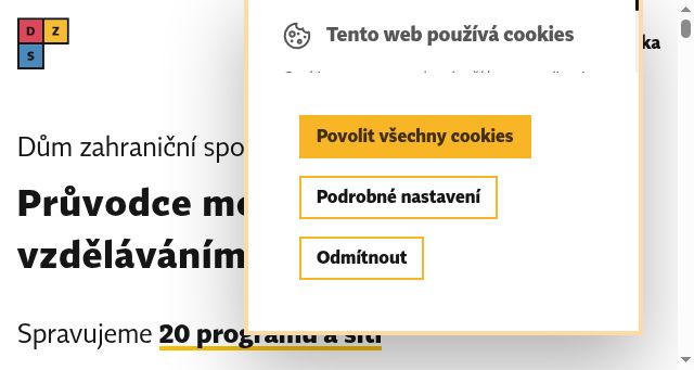 Screenshot of dzs.cz