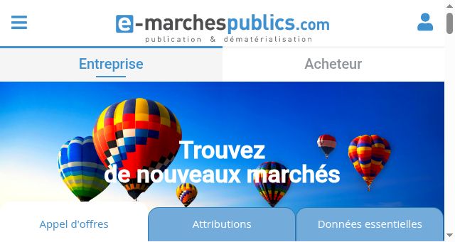 Screenshot of e-marchespublics.com