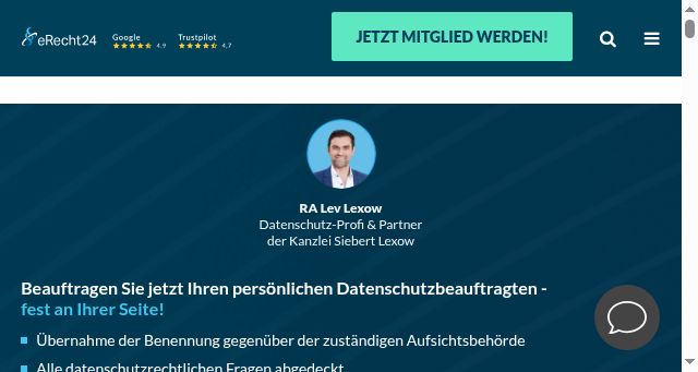 Screenshot of e-recht24.de