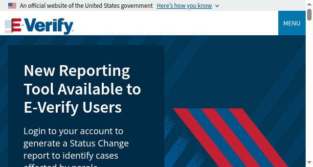 Screenshot of e-verify.gov