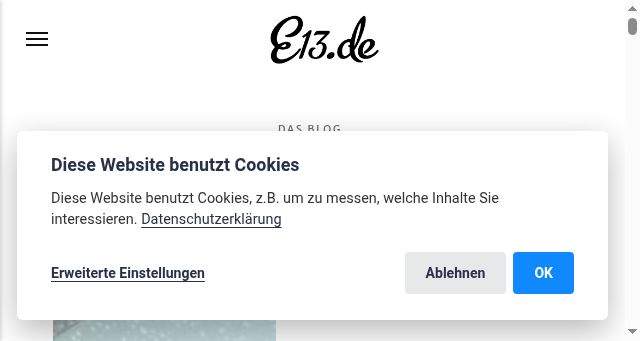 Screenshot of e13.de