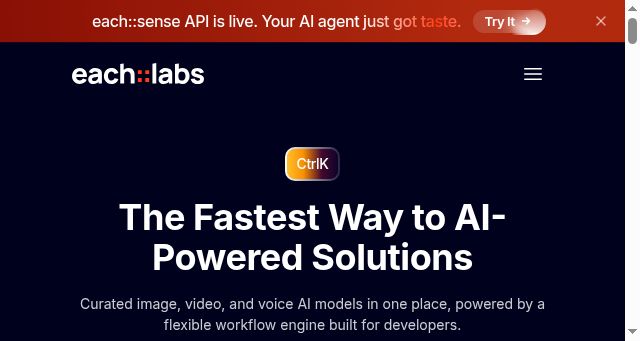 Screenshot of eachlabs.ai