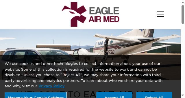 Screenshot of eagleairmed.com