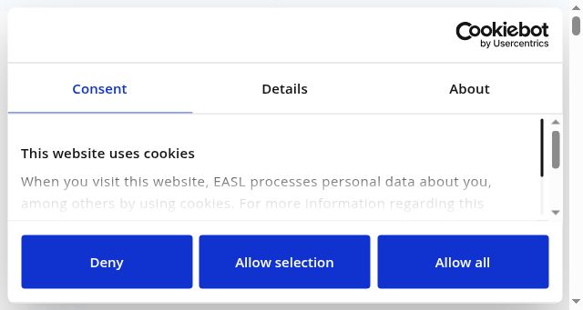 Screenshot of easl.eu