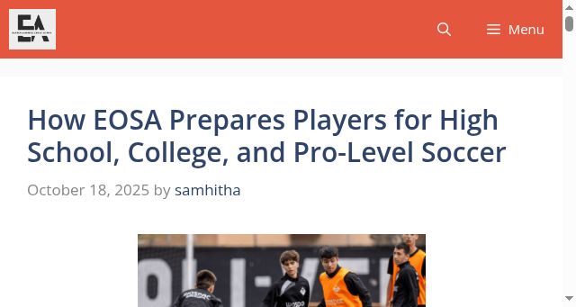 Screenshot of eastorangesocceracademy.com