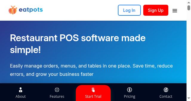 Screenshot of eatpots.com