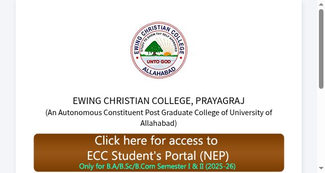 Screenshot of eccprayagraj.org
