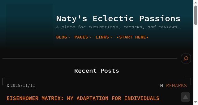 Screenshot of eclecticpassions.net