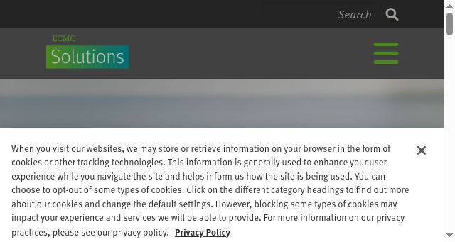 Screenshot of ecmcsolutions.org