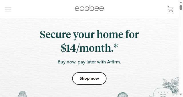 Screenshot of ecobee.com
