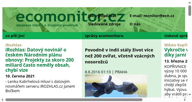 Screenshot of ecomonitor.cz