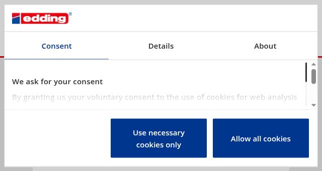 Screenshot of edding.com