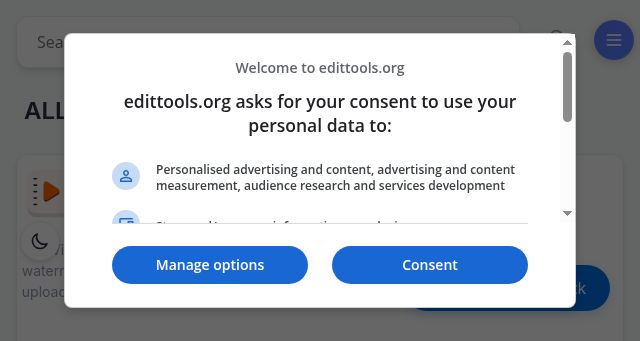 Screenshot of edittools.org