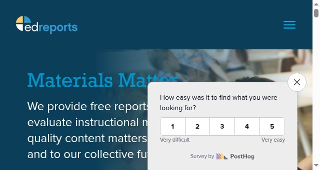 Screenshot of edreports.org