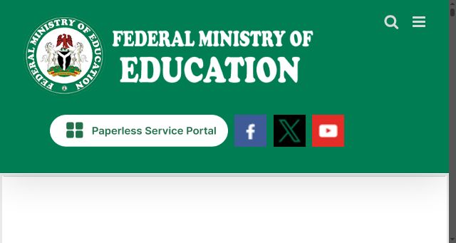 Screenshot of education.gov.ng
