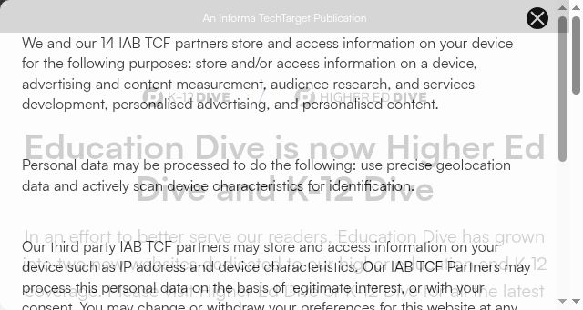 Screenshot of educationdive.com