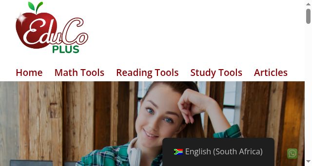 Screenshot of educoplus.co.za