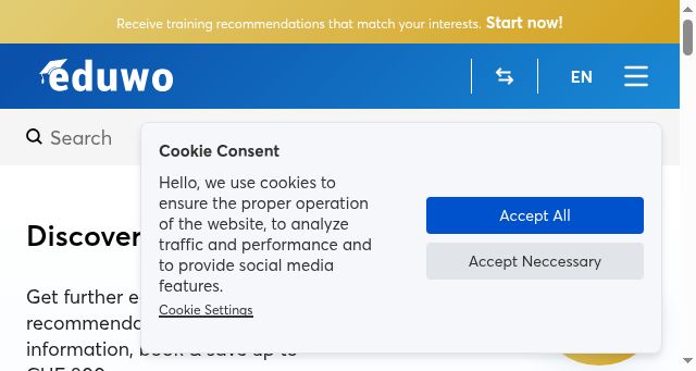 Screenshot of eduwo.ch