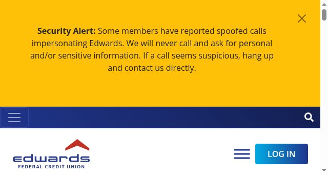 Screenshot of edwardsfcu.org