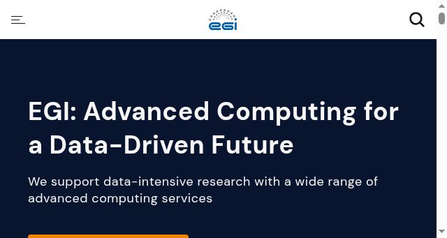 Screenshot of egi.eu
