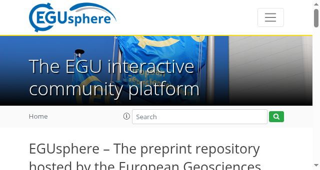 Screenshot of egusphere.net