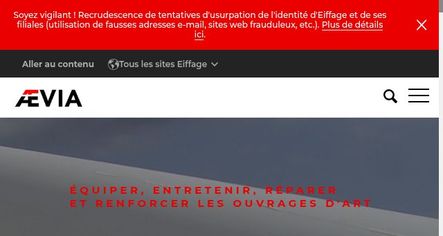 Screenshot of eiffage-aevia.com