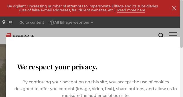 Screenshot of eiffage.co.uk