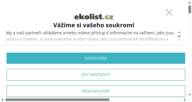Screenshot of ekolist.cz