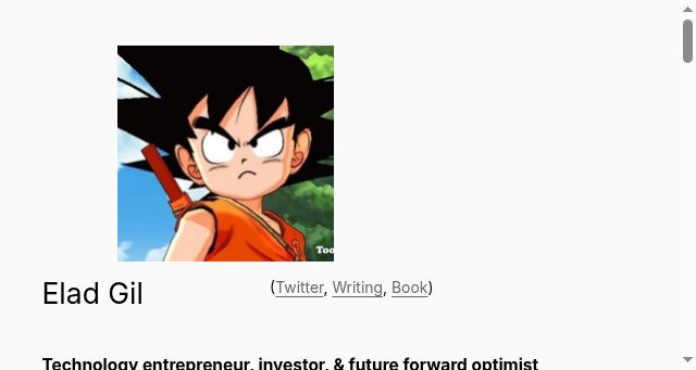 Screenshot of eladgil.com