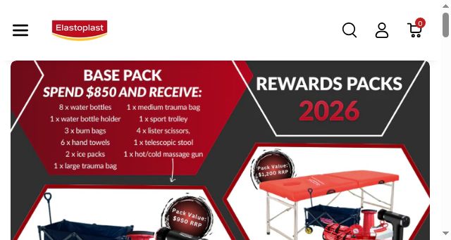Screenshot of elastoplastsport.com.au
