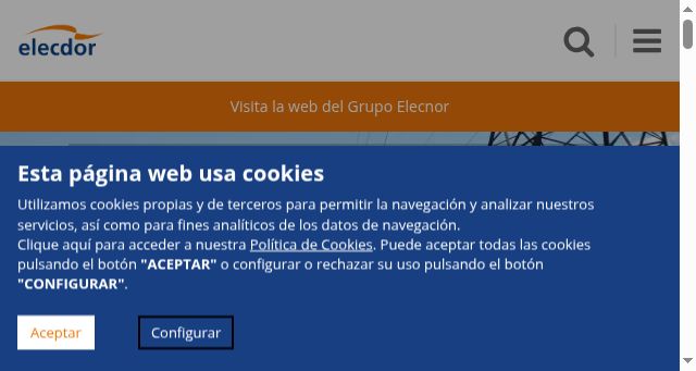 Screenshot of elecnor.ec