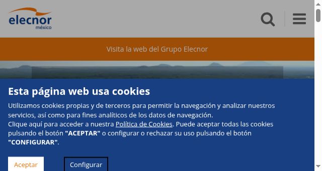 Screenshot of elecnor.mx