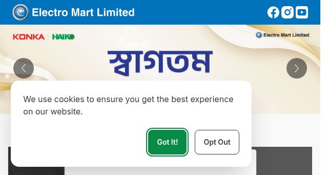 Screenshot of electromart.store