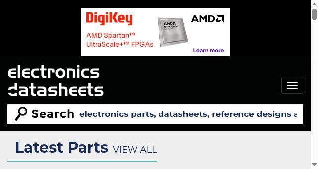Screenshot of electronicsdatasheets.com