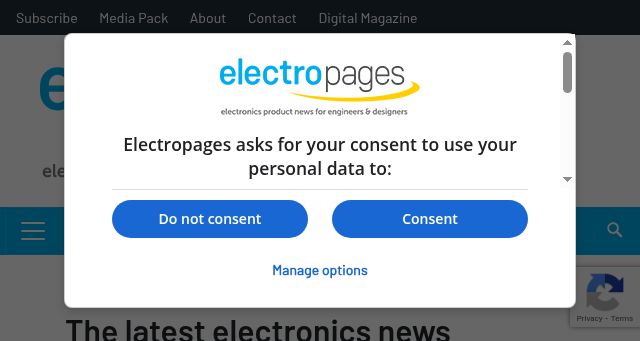 Screenshot of electropages.com