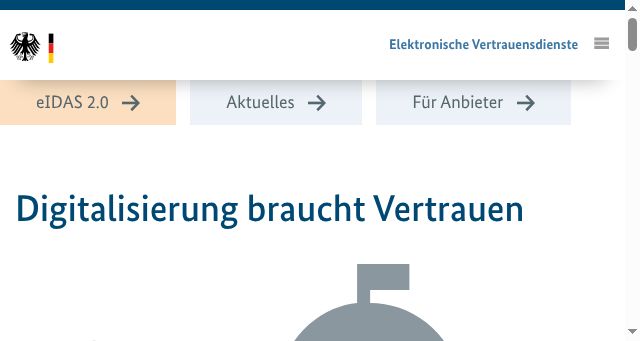 Screenshot of elektronische-vertrauensdienste.de