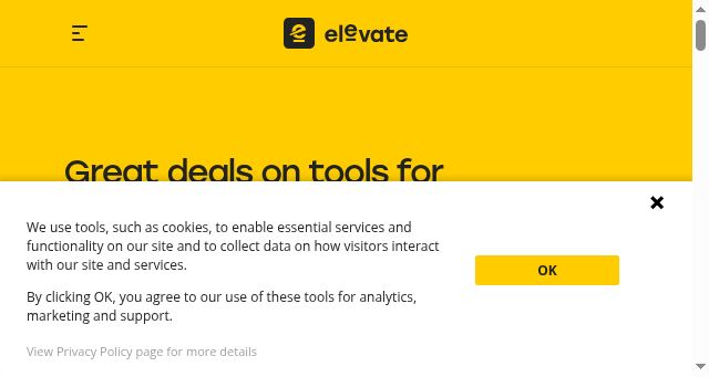 Screenshot of elevate.store
