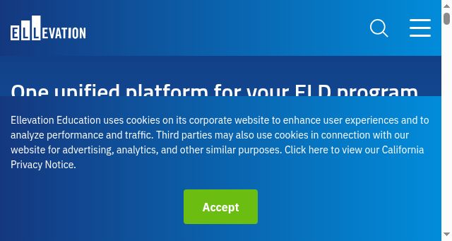 Screenshot of ellevationeducation.com
