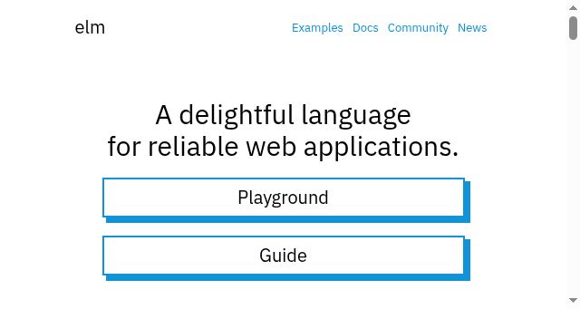 Screenshot of elm-lang.org