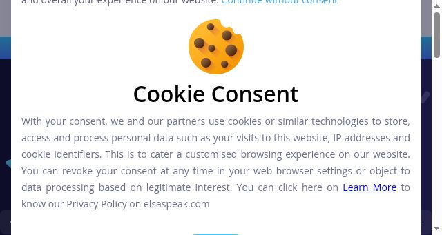 Screenshot of elsaspeak.com