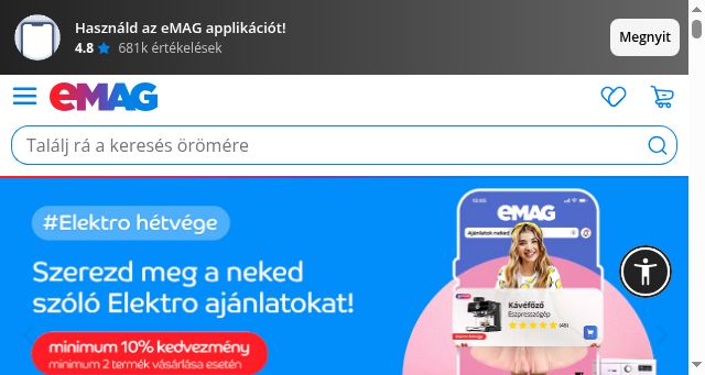 Screenshot of emag.hu