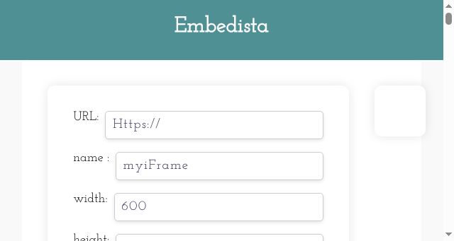 Screenshot of embedista.com