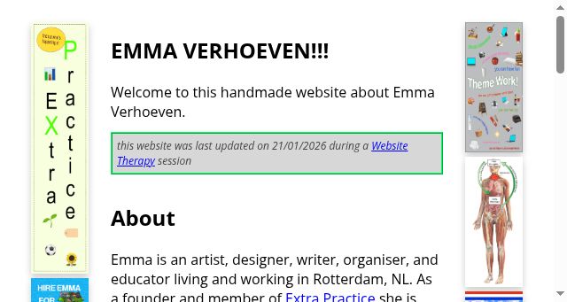 Screenshot of emmaverhoeven.nl