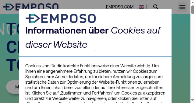 Screenshot of emposo.de