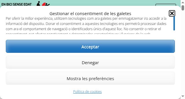 Screenshot of enbicisenseedat.cat