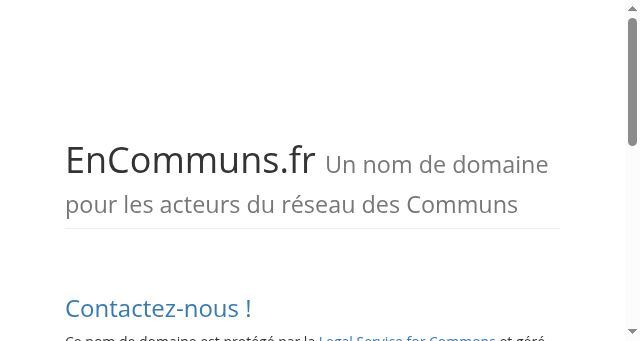 Screenshot of encommuns.fr