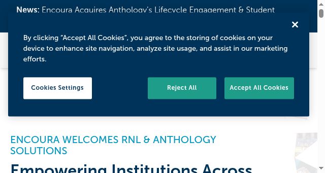 Screenshot of encoura.org