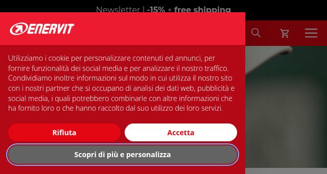 Screenshot of enervit.com