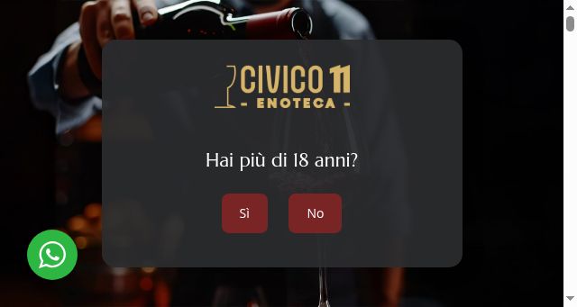 Screenshot of enotecacivico11.it