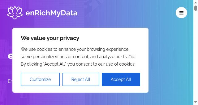 Screenshot of enrichmydata.eu